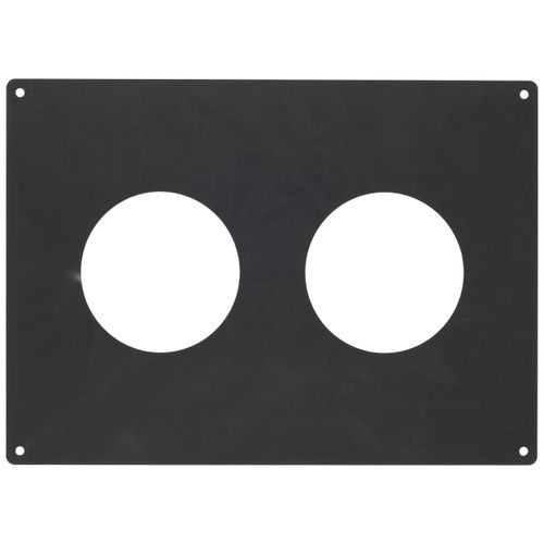 Main product image of 3" PolyPro Black Wall Plate for Twin Pipes