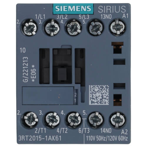 Main product image of 3 Pole 120V 20 Amp 1NO Auxiliary Contactor