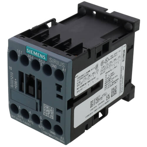 Main product image of 3 Pole 120V 20 Amp 1NO Auxiliary Contactor