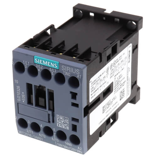 Main product image of 3 Pole 120V 9 Amp 1N/O Auxiliary Contactor