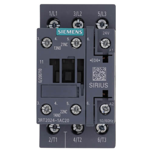 Main product image of 3 Pole, 12 Amp, 1NO/1NC, 24V Power Contactor