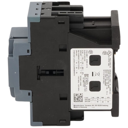 Main product image of 3 Pole, 32 Amp, 1NO/1NC, 110/120V Power Contactor