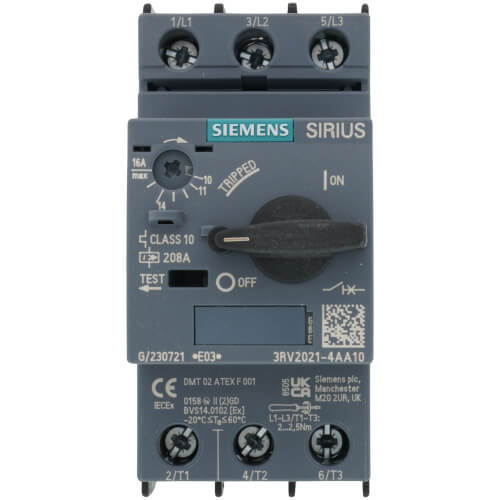 Main product image of Motor Protection Circuit Breaker, 3 Poles, Thermal Overload, AC-3, Class 10 (10-16A, 690V)