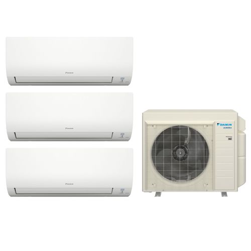 Main product image of 24,000 BTU, R-32, 21 SEER2 Ductless Three Zone Heat Pump Package (7+15+15)