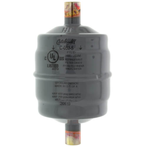 Main product image of C-053-S 3/8" ODF Solder Liquid Line Filter Drier 1/3 - 2 Ton (5 Cubic Inches)