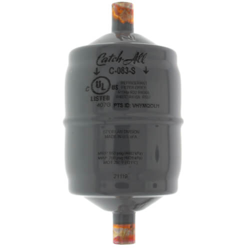 In Desiccant Sporlan C-083-S Catch All Filter Drier 3/8" ODF Solder 9 Cu 