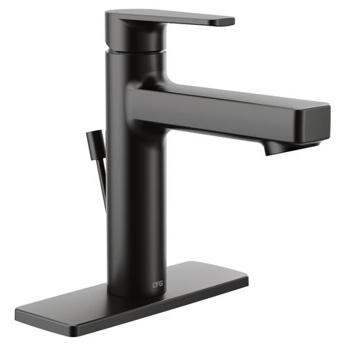 Main product image of Slate Matte Black 1 Handle Low Arc Bathroom Faucet, 40051BL
