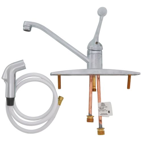 Main product image of Classic 4-Hole Single Handle Kitchen Faucet w/ Spray (Chrome), 400LF-WF