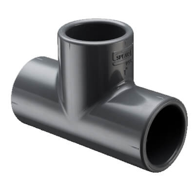 Main product image of 2" PVC Sch 40 Tee (Gray)