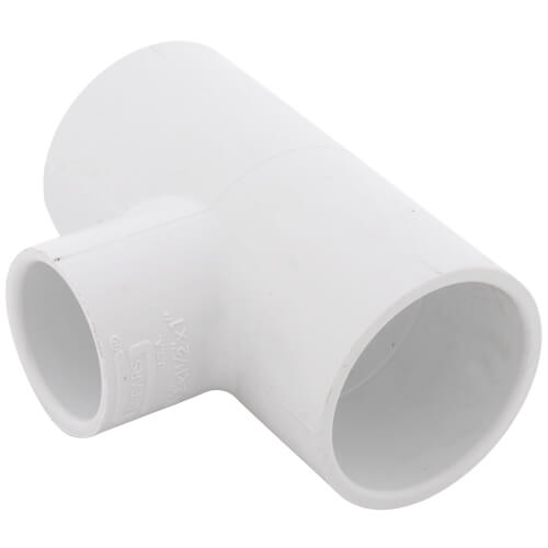 Main product image of 1-1/2" x 1-1/2" x 1" PVC Sch. 40 Reducing Tee