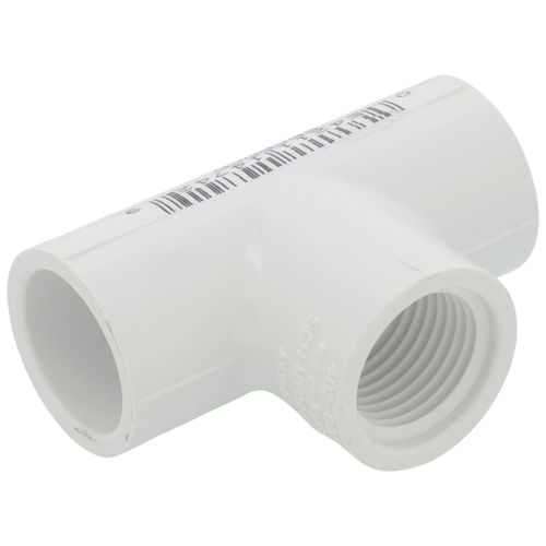 Main product image of 1/2" PVC Sch. 40 Threaded Tee (Socket x FIPT)