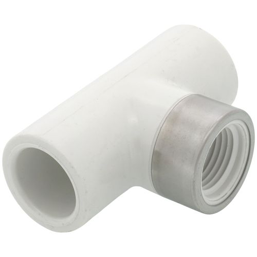Main product image of 1/2" PVC Sch. 40 Spec. Reinforced Threaded Tee (Socket x FIPT)