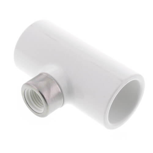 Main product image of 3/4" x 3/4" x 1/4" PVC Sch. 40 Spec. Reinforced Threaded Tee (Socket x FIPT)
