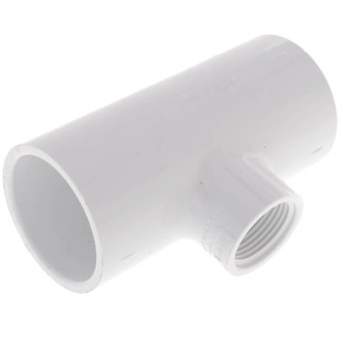Main product image of 1-1/4" x 1-1/4" x 3/4" PVC Sch. 40 Threaded Tee (Socket x FIPT)