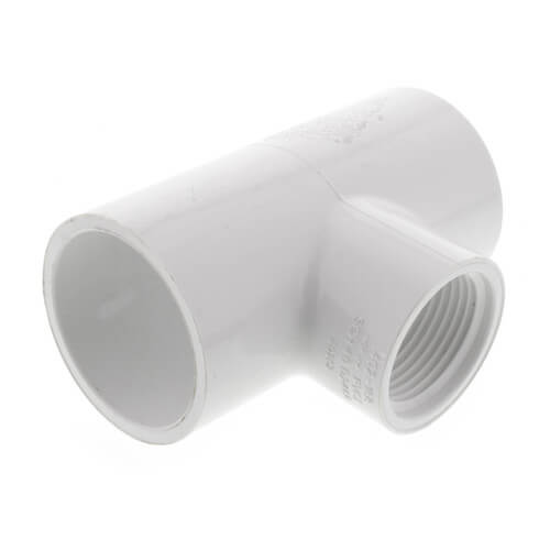 Main product image of 1-1/4" x 1-1/4" x 1" PVC Sch. 40 Threaded Tee (Socket x FIPT)