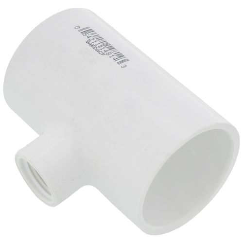 Main product image of 1-1/2" x 1-1/2" x 1/2" PVC Sch. 40 Threaded Tee (Socket x FIPT)