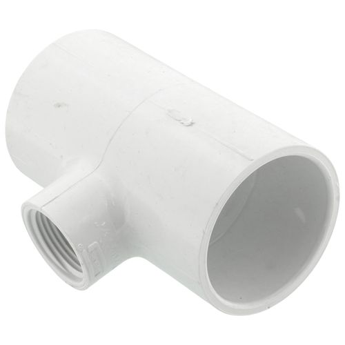 Main product image of 1-1/2" x 1-1/2" x 3/4" PVC Sch. 40 Threaded Tee (Socket x FIPT)
