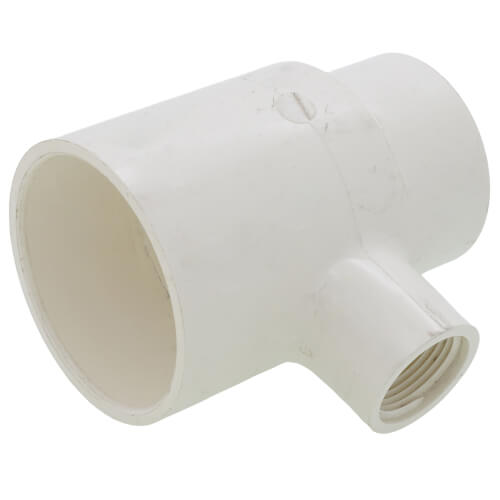 Main product image of 2" x 1-1/2" x 3/4" PVC Sch. 40 Threaded Tee (Socket x FIPT)