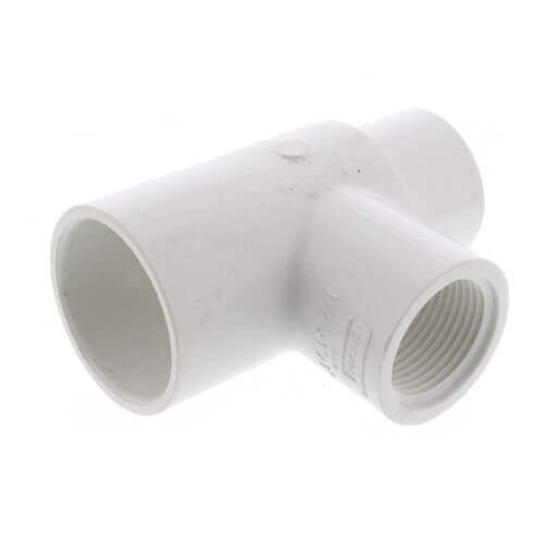 Main product image of 2" x 1-1/2" x 1" PVC Sch. 40 Threaded Tee (Socket x FIPT)