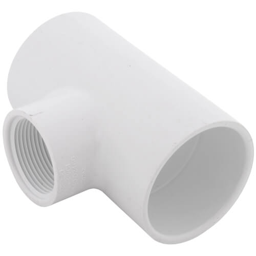 Main product image of 2" x 2" x 1-1/4" PVC Sch. 40 Threaded Tee (Socket x FIPT)