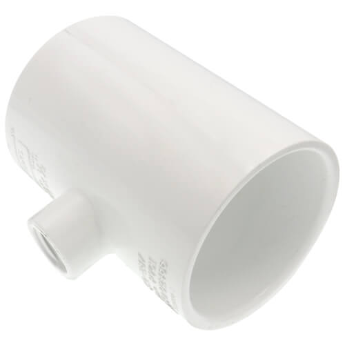 Main product image of 2-1/2" x 2-1/2" x 1/2" PVC Sch. 40 Threaded Tee (Socket x FIPT)