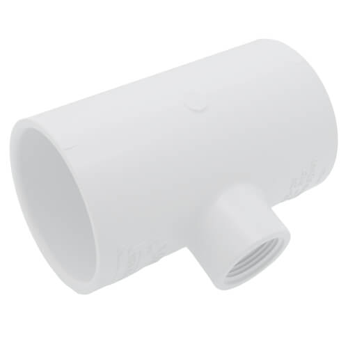 Main product image of 2-1/2" x 2-1/2" x 1" PVC Sch. 40 Threaded Tee (Socket x FIPT)