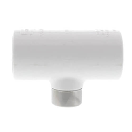 Main product image of 4" x 4" x 1-1/2" PVC Sch. 40 Spec. Reinforced Threaded Tee (Socket x FIPT)