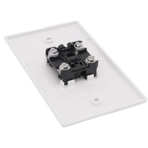 40249W Leviton 40249W Telephone Wall Jack, 6P4C, Screw Terminals