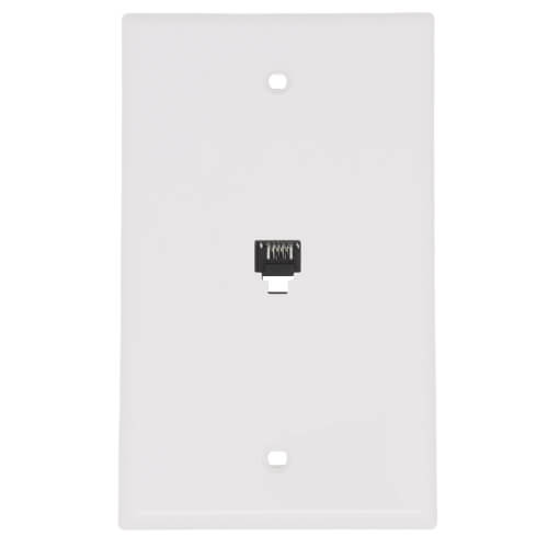 Main product image of Telephone Wall Jack, 6P4C, Screw Terminals - White