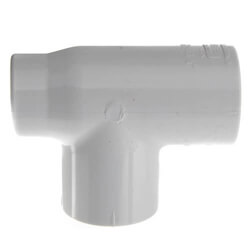 Main product image of 3/4" x 1/2" x 3/4" PVC Sch. 40 Spec. Reinforced Threaded Tee (Socket x FIPT x Socket)