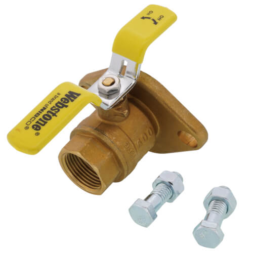 Webstone 40414 Brass 1" Threaded Isolator Flange with Drain 