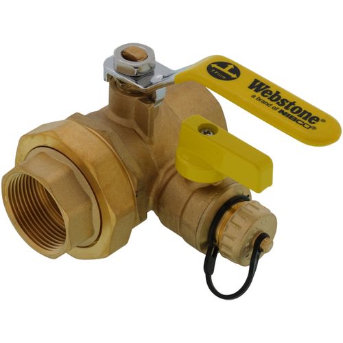 Main product image of 1-1/4" Threaded Pro-Pal Union Full Port Ball Valve w/ Hose Drain