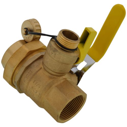 Main product image of 1-1/4" Threaded Pro-Pal Union Full Port Ball Valve w/ Hose Drain