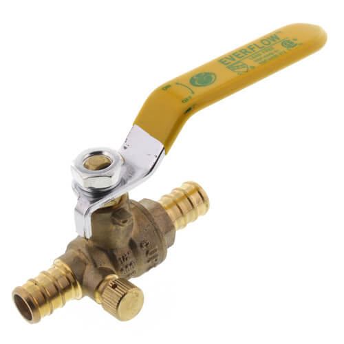 Main product image of 1/2" PEX Full Port Ball Valve w/ Drain (Lead Free)