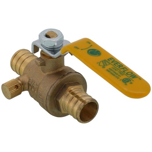 Main product image of 3/4" PEX Full Port Ball Valve w/ Drain (Lead Free)