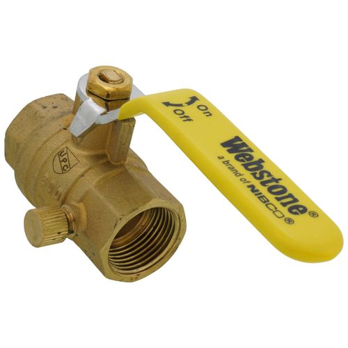 Main product image of 3/4" Threaded Full Port Forged Brass Ball Valve w/ Bleeder (Lead Free)
