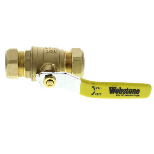 1" Compression Full Port Brass Ball Valve (Lead Free)