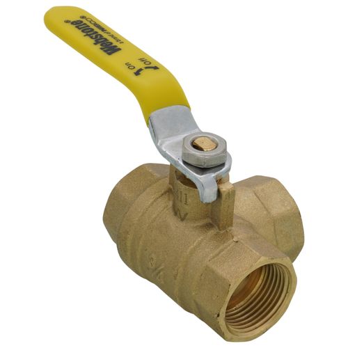 Main product image of 3/4" Threaded 3-Way Full Port Brass Ball Valve w/ L-Port