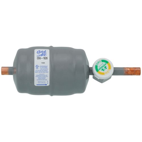 Main product image of CSG-163-S 3/8" ODF Solder Liquid Line Filter Drier w/ Integrated Liquid & Moisture Indicating Sightglass (16 Cubic Inches)