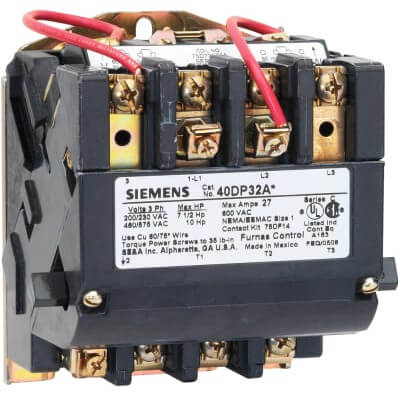 Main product image of 3 Pole, 110–120/220–240V, 3 Phase Non-Reversing Contactor (18A)