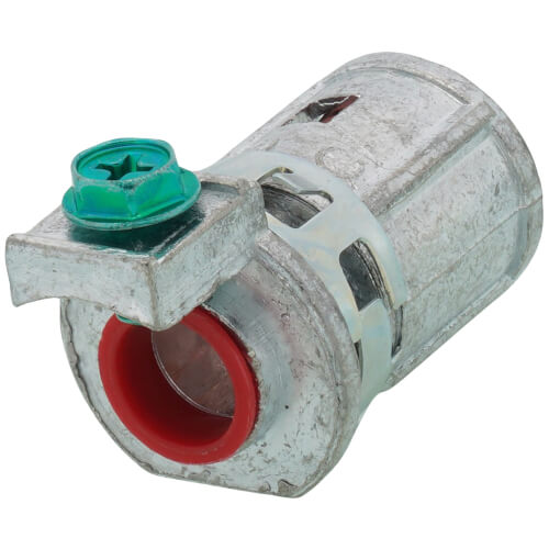 Main product image of 3/8" Retrofit SNAP2IT Cable Connector w/ Built In Ground for Retrofit or New Work w/ Red-Tinted Inside