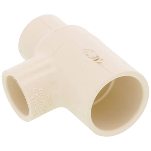 Main product image of 3/4" x 1/2" x 1/2" CPVC CTS  Reducing Tee (Socket)