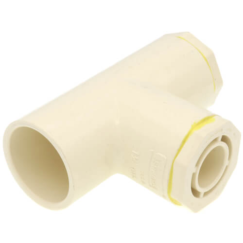 Main product image of 1-1/2" x 3/4" x 3/4" CPVC CTS Reducing Tee (Socket)