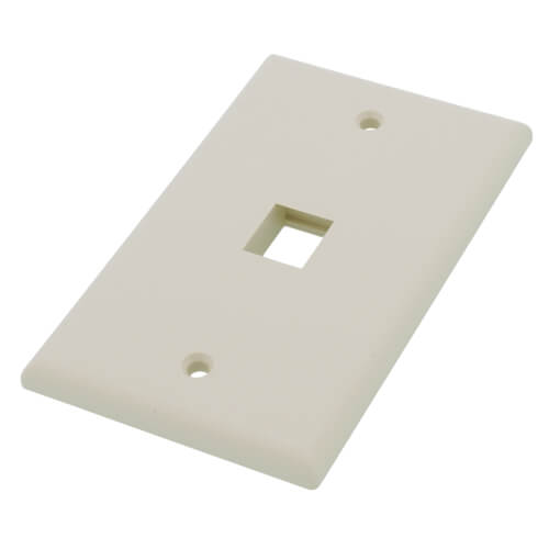 Main product image of Single-Gang QuickPort Wallplate, 1-Port (Light Almond)