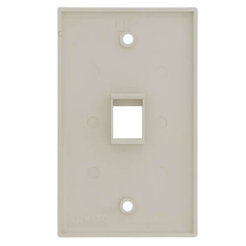 410801TP Leviton 410801TP SingleGang QuickPort Wallplate, 1Port