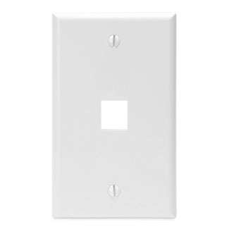 Main product image of Single-Gang QuickPort Wallplate, 1-Port (White)