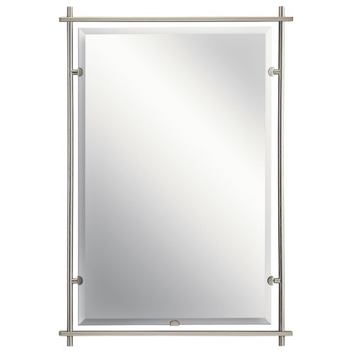 Main product image of Eileen Modern Rectangular Mirror (Brushed Nickel)