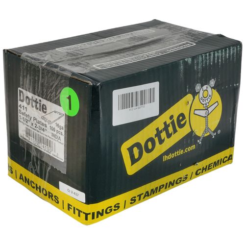 Main product image of 1-1/2" x 2-3/4" 16 Gauge Safety Plate (Pack of 100)