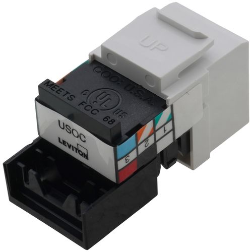 Main product image of Voice Grade QuickPort Connector, 6P6C - White (1 Pc)