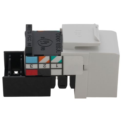 Main product image of Voice Grade QuickPort Connector, 6P6C - White (1 Pc)